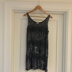Haute Hippie Dark Navy(Could go black…) and Silver Mini Dress